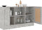 vidaXL - Dressoir - 120x30,5x70 - cm - bewerkt - hout - betongrijs
