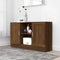 vidaXL - Dressoir - 120x30,5x70 - cm - bewerkt - hout - bruin - eikenkleur