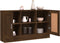 vidaXL - Dressoir - 120x30,5x70 - cm - bewerkt - hout - bruin - eikenkleur