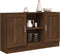 vidaXL - Dressoir - 120x30,5x70 - cm - bewerkt - hout - bruin - eikenkleur