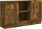 vidaXL - Dressoir - 120x30,5x70 - cm - bewerkt - hout - gerookt - eikenkleurig