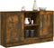 vidaXL - Dressoir - 120x30,5x70 - cm - bewerkt - hout - gerookt - eikenkleurig