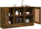 vidaXL - Dressoir - 120x30,5x70 - cm - bewerkt - hout - gerookt - eikenkleurig