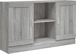 vidaXL - Dressoir - 120x30,5x70 - cm - bewerkt - hout - grijs - sonoma - eikenkleurig