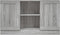 vidaXL - Dressoir - 120x30,5x70 - cm - bewerkt - hout - grijs - sonoma - eikenkleurig