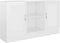 vidaXL - Dressoir - 120x30,5x70 - cm - bewerkt - hout - hoogglans - wit