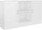 vidaXL - Dressoir - 120x30,5x70 - cm - bewerkt - hout - hoogglans - wit