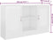 vidaXL - Dressoir - 120x30,5x70 - cm - bewerkt - hout - hoogglans - wit
