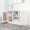 vidaXL - Dressoir - 120x30,5x70 - cm - bewerkt - hout - hoogglans - wit