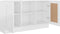 vidaXL - Dressoir - 120x30,5x70 - cm - bewerkt - hout - hoogglans - wit