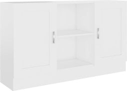 vidaXL - Dressoir - 120x30,5x70 - cm - bewerkt - hout - wit