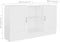 vidaXL - Dressoir - 120x30,5x70 - cm - bewerkt - hout - wit