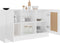 vidaXL - Dressoir - 120x30,5x70 - cm - bewerkt - hout - wit