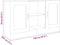 vidaXL - Dressoir - 120x30,5x70 - cm - bewerkt - hout - zwart