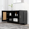vidaXL - Dressoir - 120x30,5x70 - cm - bewerkt - hout - zwart