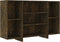 vidaXL - Dressoir - 120x30x75 - cm - bewerkt - hout - gerookt - eikenkleurig