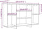 vidaXL - Dressoir - 120x30x75 - cm - bewerkt - hout - gerookt - eikenkleurig