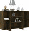 vidaXL - Dressoir - 120x30x75 - cm - bewerkt - hout - gerookt - eikenkleurig