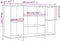 vidaXL - Dressoir - 120x30x75 - cm - bewerkt - hout - hoogglans - wit