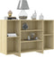 vidaXL - Dressoir - 120x30x75 - cm - bewerkt - hout - sonoma - eikenkleurig