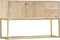 vidaXL - Dressoir - 120x30x75 - cm - massief - mangohout - goudkleurig