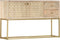 vidaXL - Dressoir - 120x30x75 - cm - massief - mangohout - goudkleurig