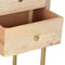 vidaXL - Dressoir - 120x30x75 - cm - massief - mangohout - goudkleurig
