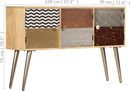 vidaXL - Dressoir - 120x30x75 - cm - massief - mangohout