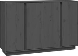 vidaXL - Dressoir - 120x35x80 - cm - massief - grenenhout - grijs