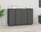 vidaXL - Dressoir - 120x35x80 - cm - massief - grenenhout - grijs