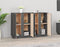 vidaXL - Dressoir - 120x35x80 - cm - massief - grenenhout - grijs