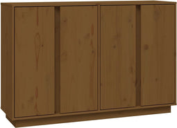 vidaXL - Dressoir - 120x35x80 - cm - massief - grenenhout - honingbruin