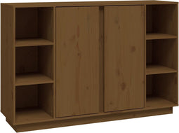 vidaXL - Dressoir - 120x35x80 - cm - massief - grenenhout - honingbruin