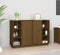 vidaXL - Dressoir - 120x35x80 - cm - massief - grenenhout - honingbruin