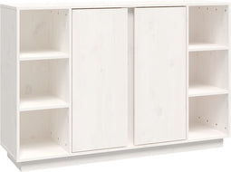vidaXL - Dressoir - 120x35x80 - cm - massief - grenenhout - wit