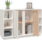 vidaXL - Dressoir - 120x35x80 - cm - massief - grenenhout - wit