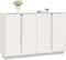 vidaXL - Dressoir - 120x35x80 - cm - massief - grenenhout - wit