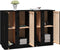vidaXL - Dressoir - 120x35x80 - cm - massief - grenenhout - zwart