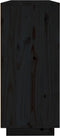 vidaXL - Dressoir - 120x35x80 - cm - massief - grenenhout - zwart