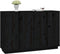 vidaXL - Dressoir - 120x35x80 - cm - massief - grenenhout - zwart