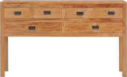 vidaXL - Dressoir - 125x30x75 - cm - massief - teakhout