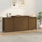 vidaXL - Dressoir - 164x37x68 - cm - massief - grenenhout - honingbruin