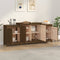 vidaXL - Dressoir - 164x37x68 - cm - massief - grenenhout - honingbruin