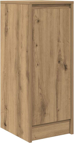 vidaXL - Dressoir - 29,5x34x76 - cm - bewerkt - hout - artisanaal - eikenkleur