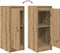 vidaXL - Dressoir - 29,5x34x76 - cm - bewerkt - hout - artisanaal - eikenkleur