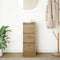 vidaXL - Dressoir - 29,5x34x76 - cm - bewerkt - hout - artisanaal - eikenkleur