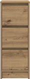 vidaXL - Dressoir - 29,5x34x76 - cm - bewerkt - hout - artisanaal - eikenkleur