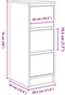 vidaXL - Dressoir - 29,5x34x76 - cm - bewerkt - hout - betongrijs