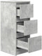 vidaXL - Dressoir - 29,5x34x76 - cm - bewerkt - hout - betongrijs