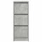 vidaXL - Dressoir - 29,5x34x76 - cm - bewerkt - hout - betongrijs